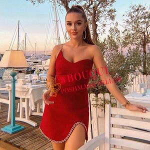 BLOGGERS FAV ZARA CHAIN TRIM ASYMMETRIC SHORT DRESS